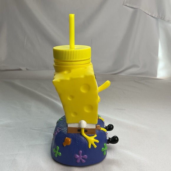 SpongeBob Squarepants Universal Studios Drink Cup & Straw 2002 Nickelodeon - Picture 3 of 8
